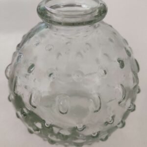 soliflore boule verre transparent motif bulle
