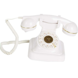 livre d'or audio blanc (forme téléphone ancien)