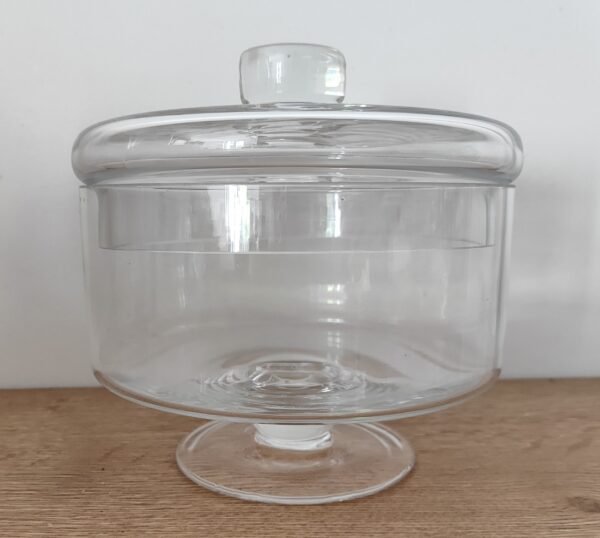 Bonbonniere en verre sur pied