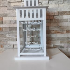 Lanterne blanche 28cm – Image 3